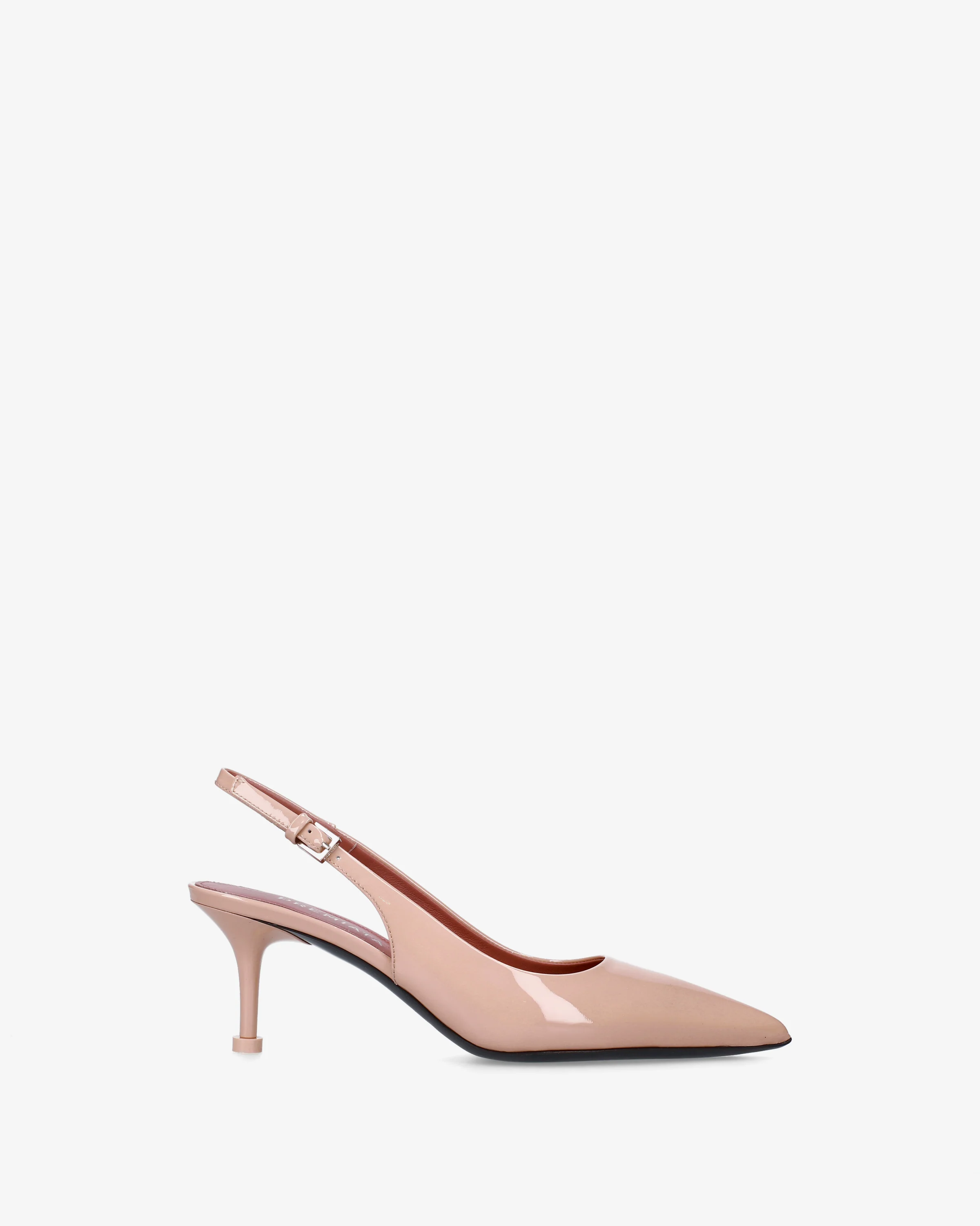 Patent leather slingback pumps