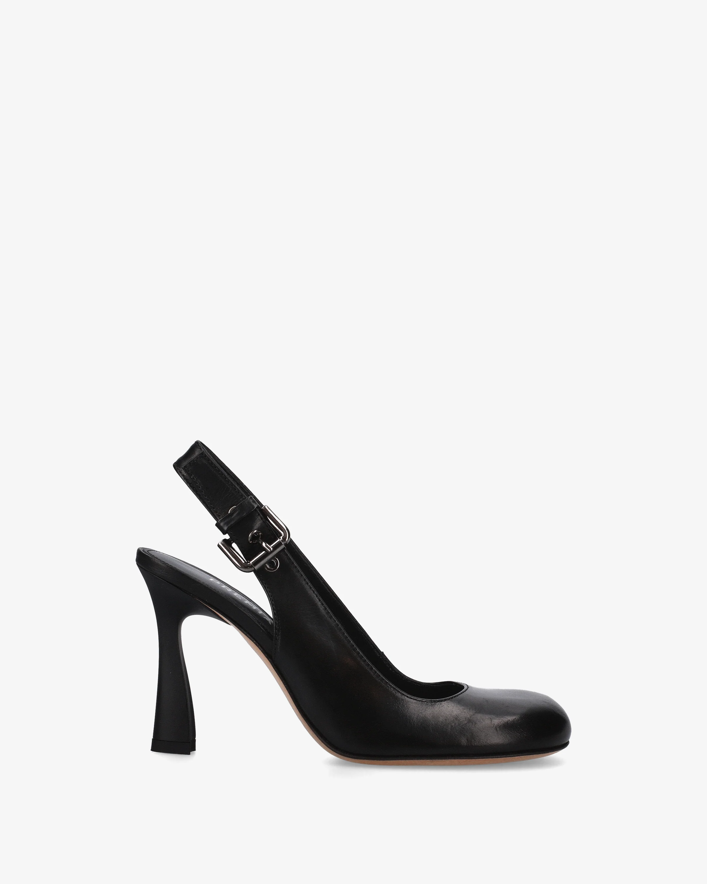 Leather slingback pumps