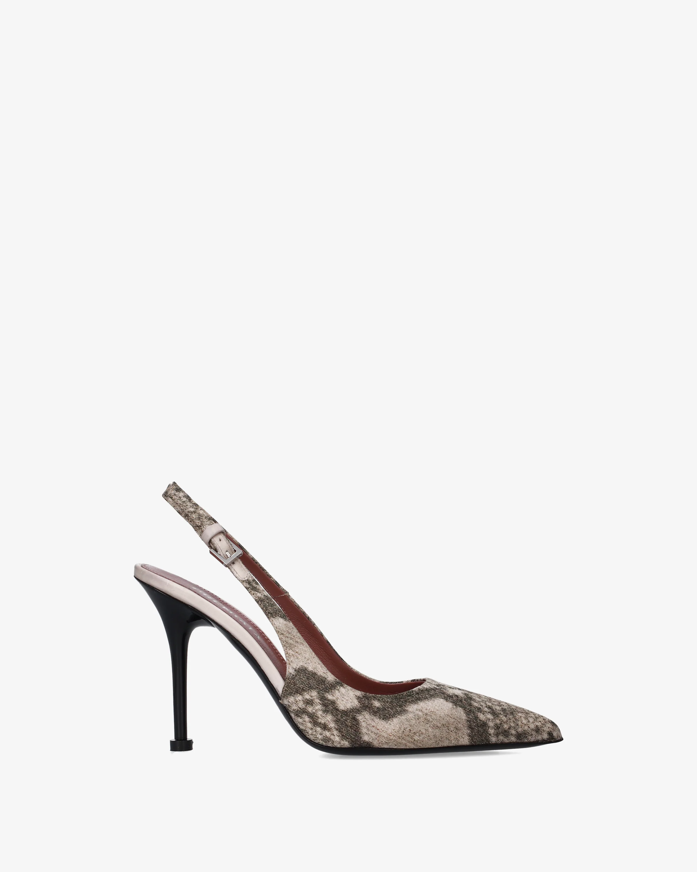Python print leather slingback pumps