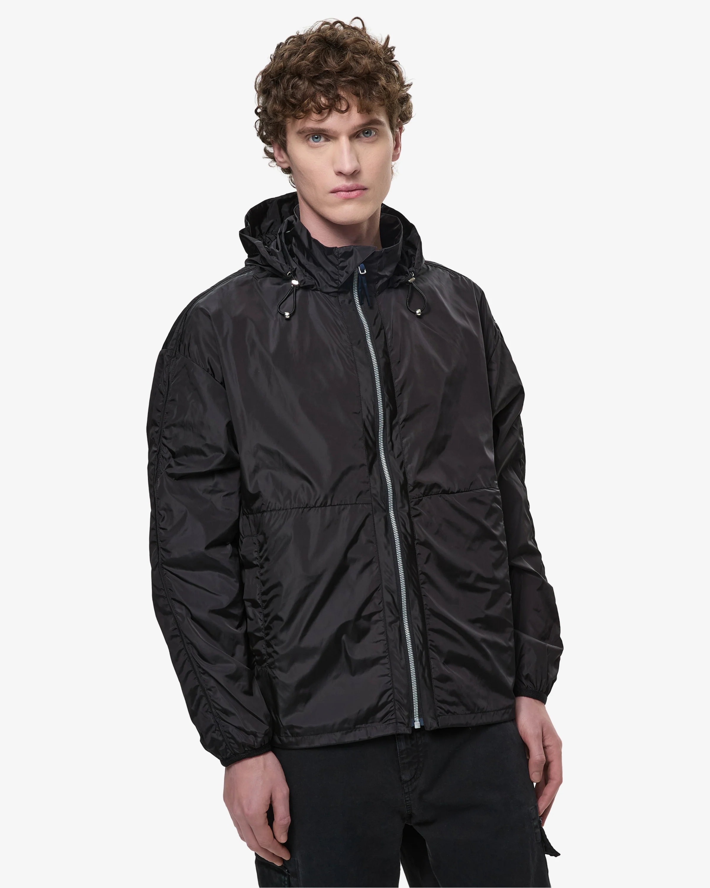 Light Nylon Wind Jacket Black - Image 2