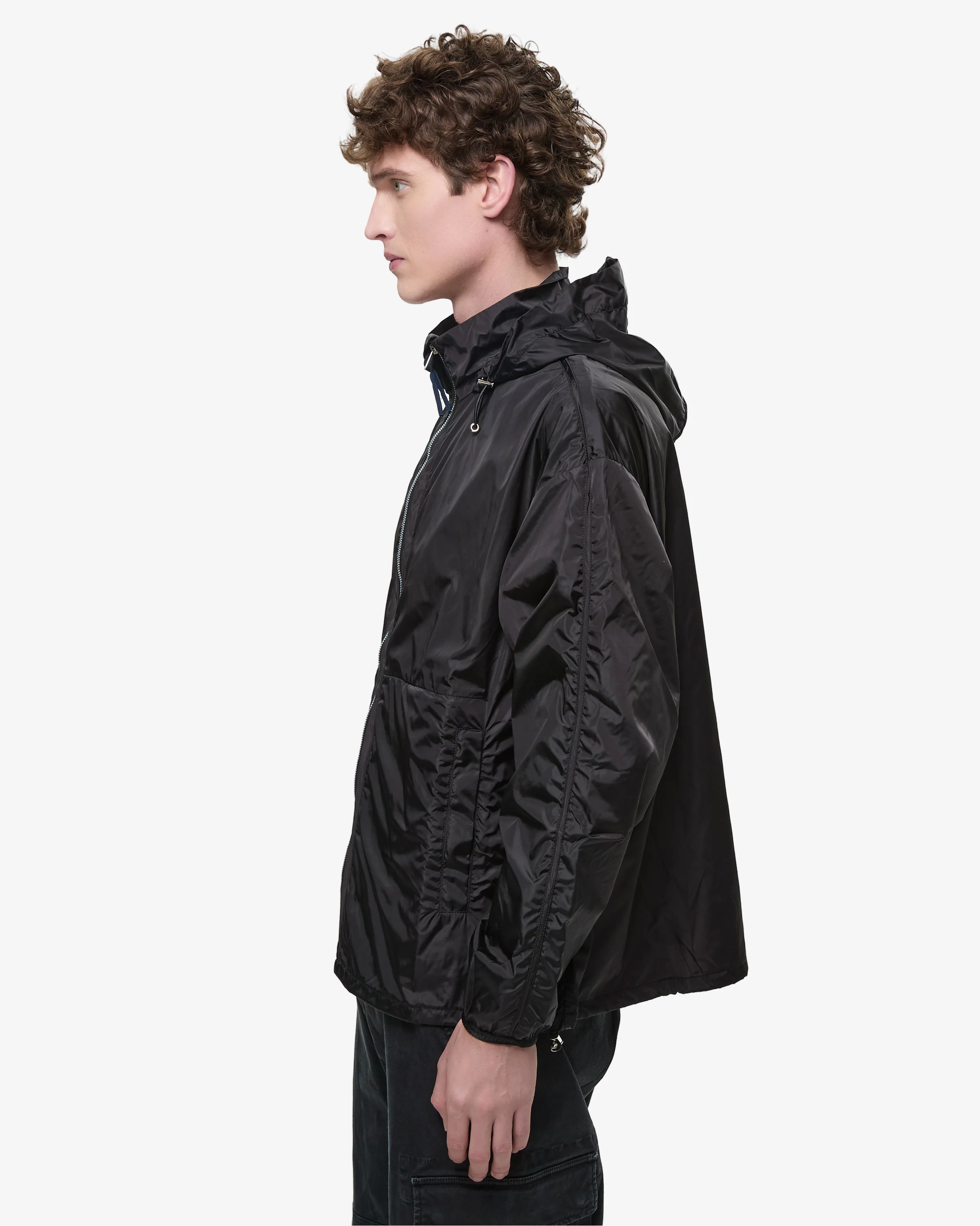 Light Nylon Wind Jacket Black - Image 3