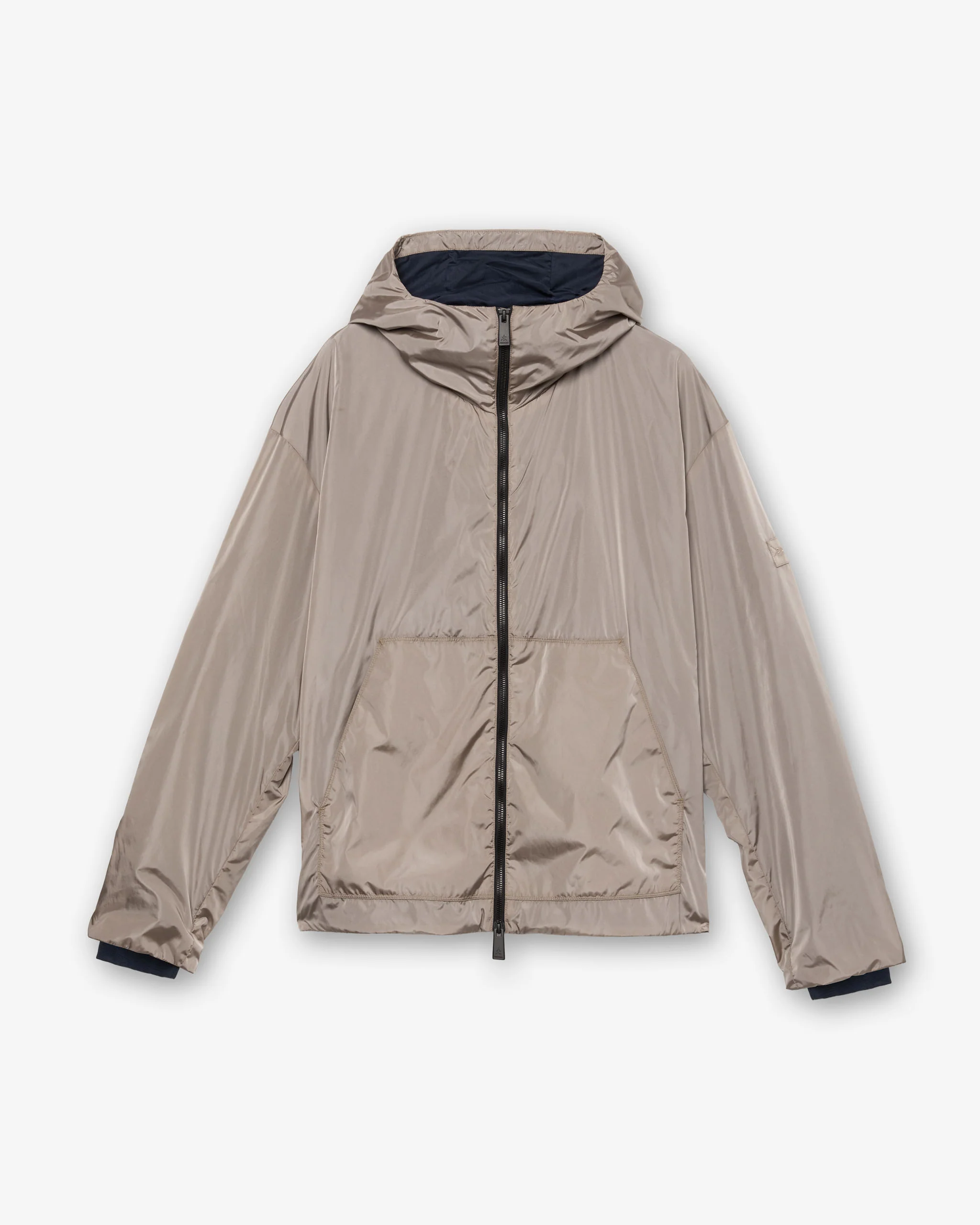 Lightweight nylon hooded jacket
