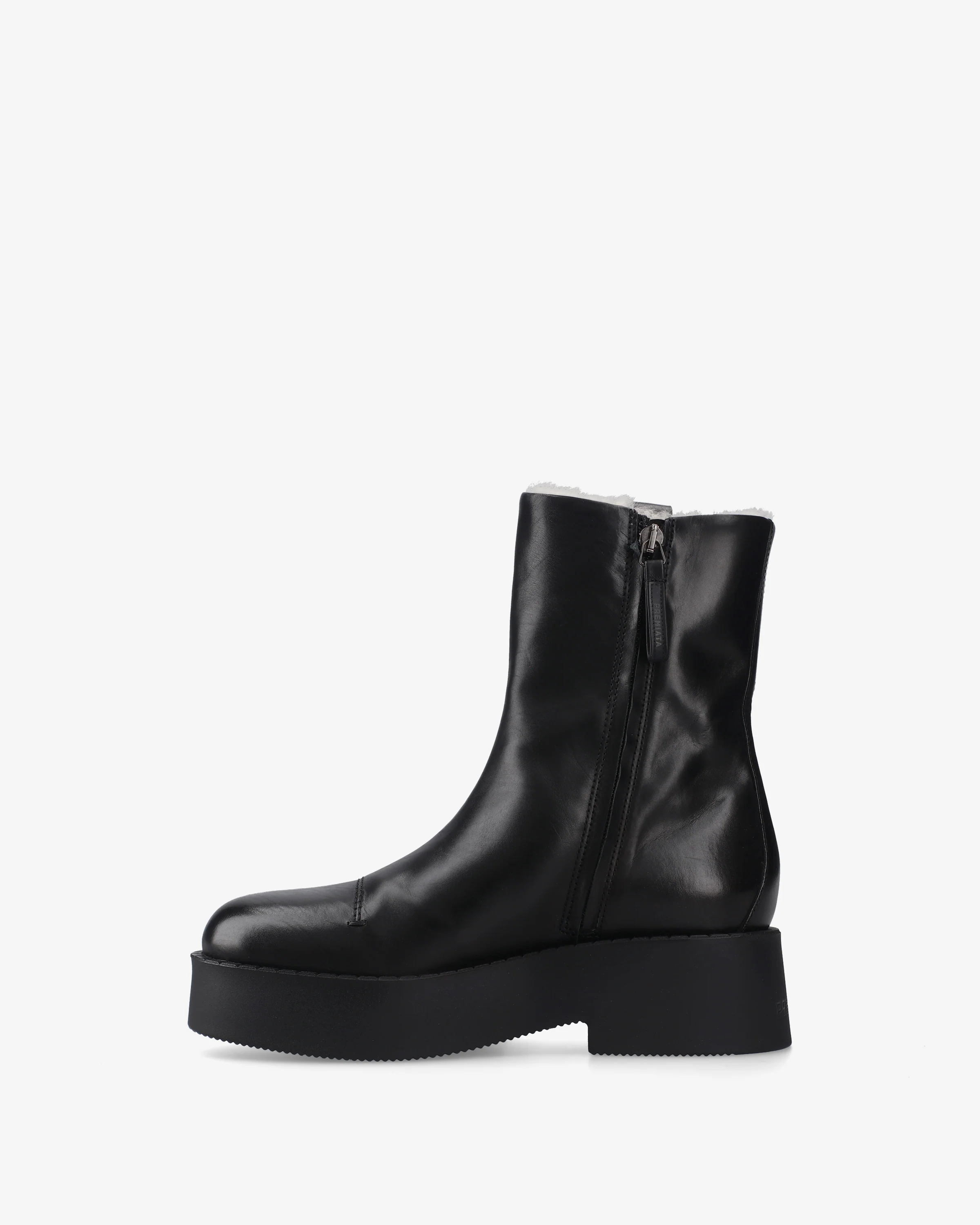 Leather platform ankle boots - Image 3
