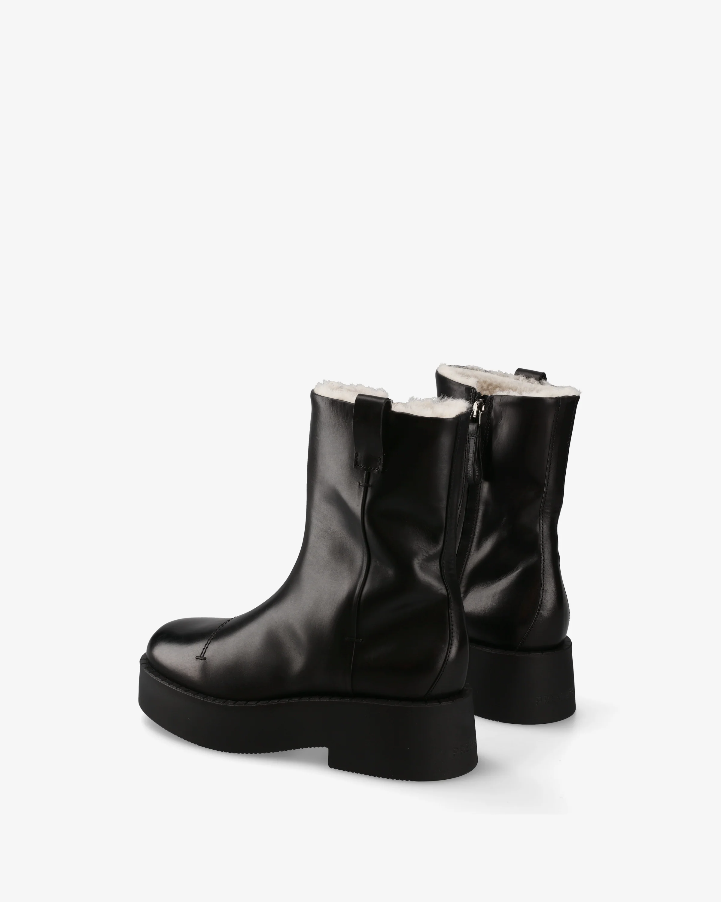Leather platform ankle boots - Image 5
