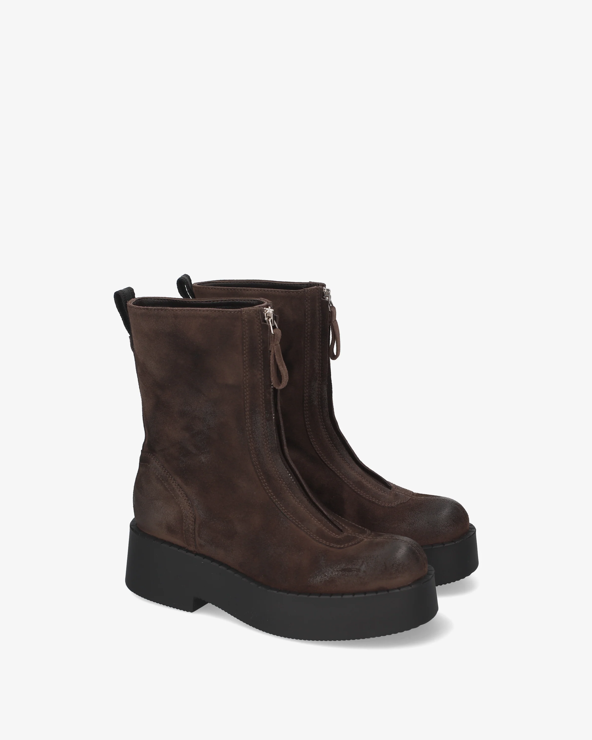 Suede platform ankle boots - Image 2