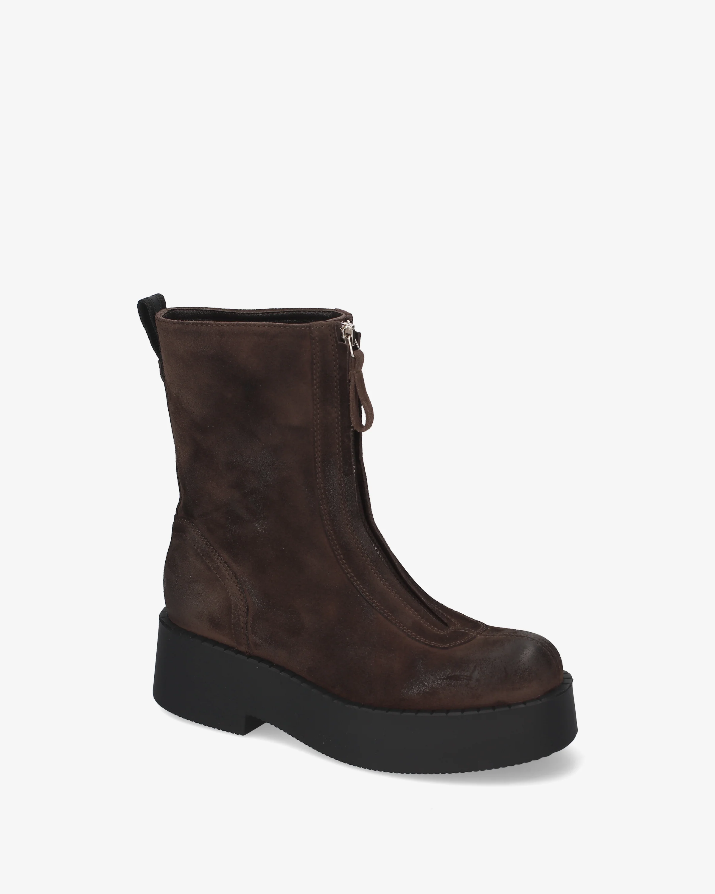 Suede platform ankle boots - Image 4