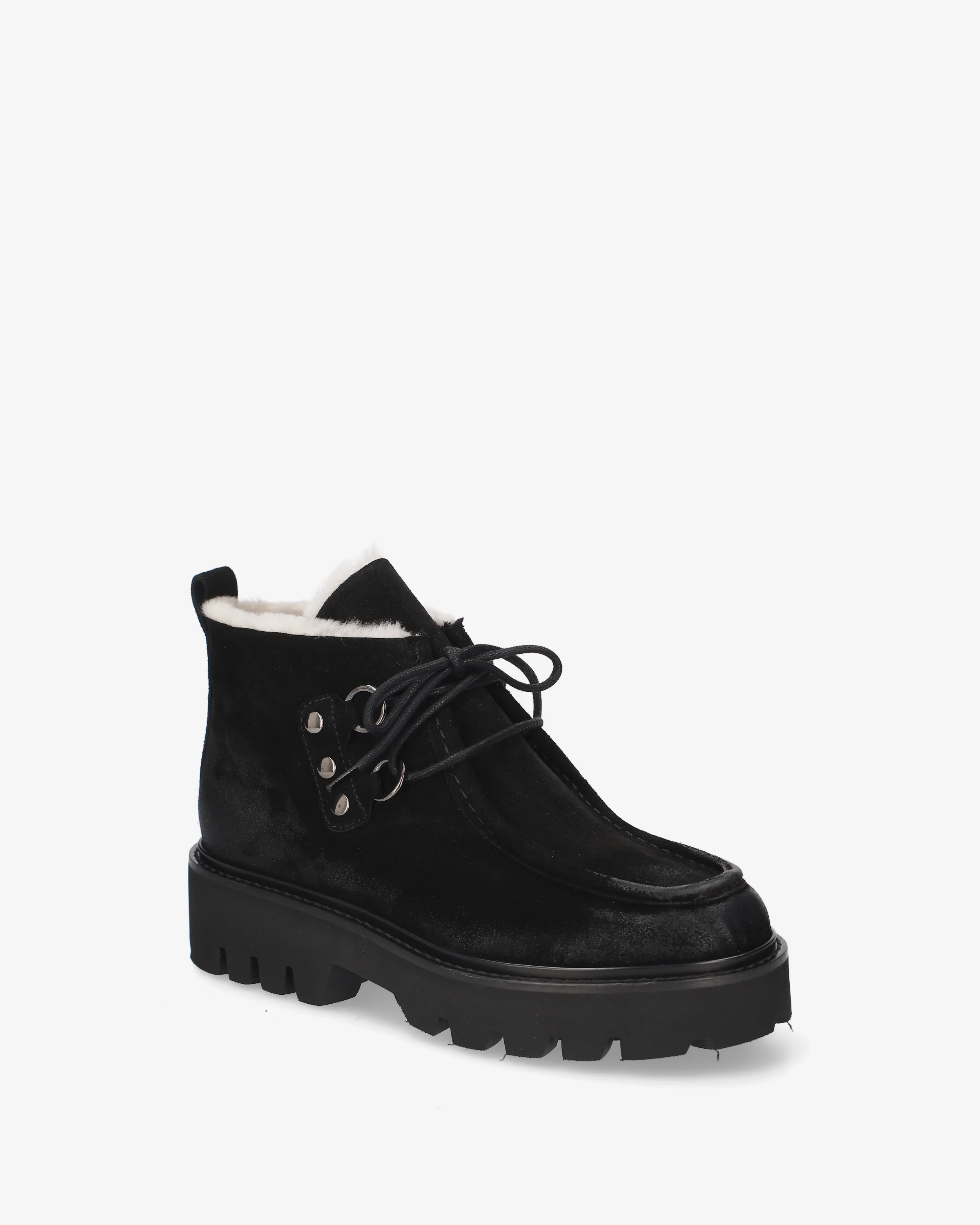 Suede ankle boots with sheepskin lining - Image 4