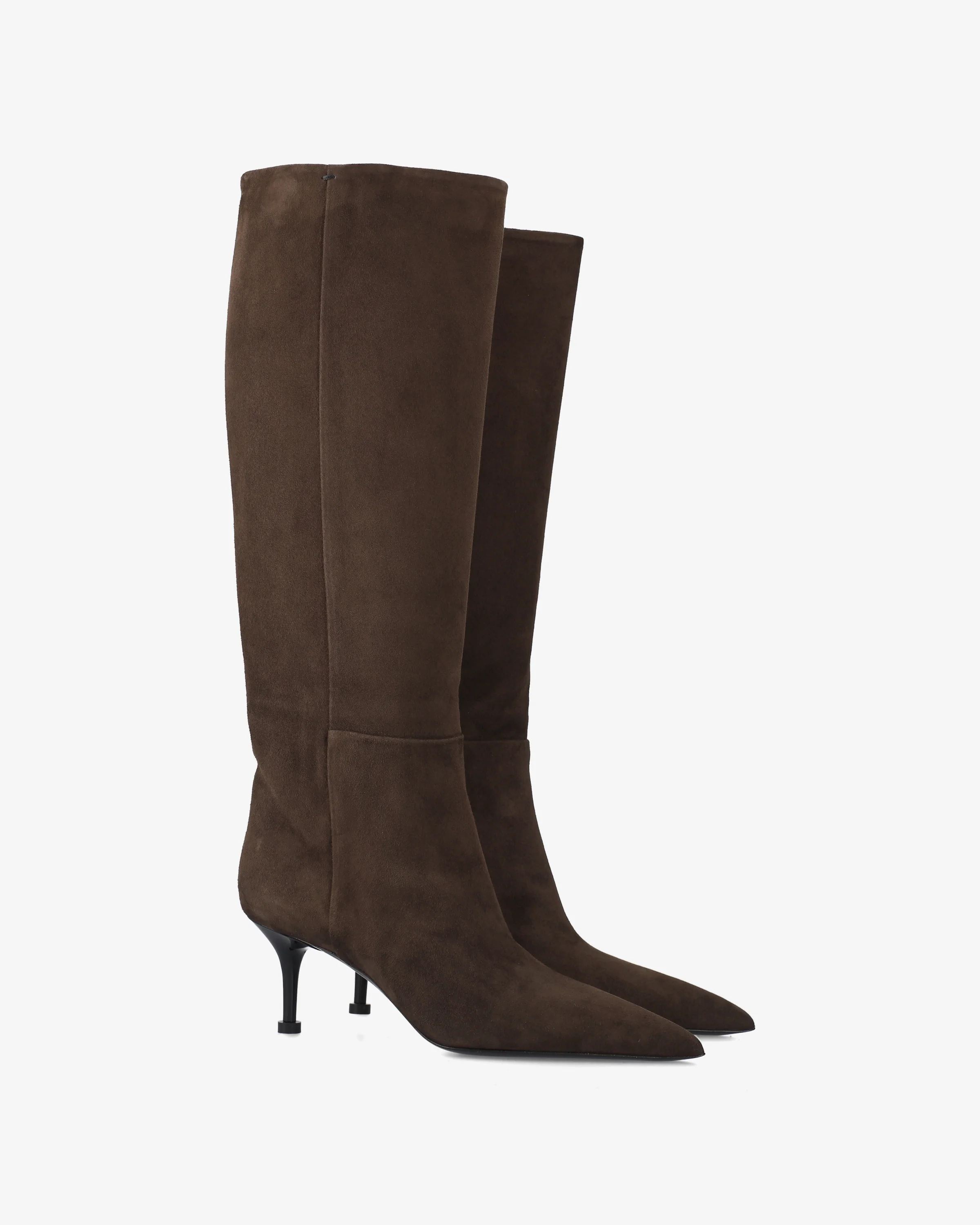 Dark Brown Suede Boots - Image 2