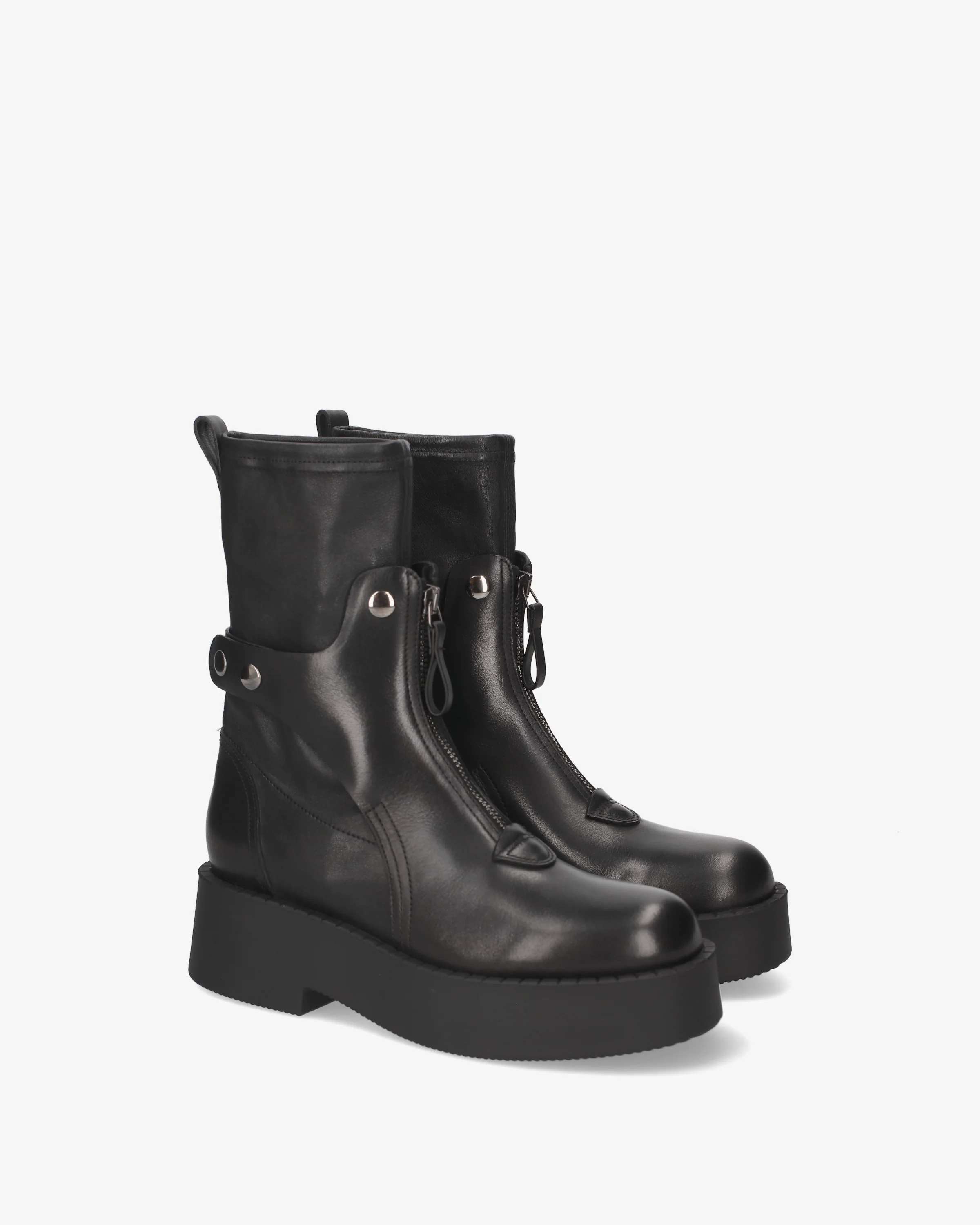 Leather ankle boots with a studded strap - Image 2