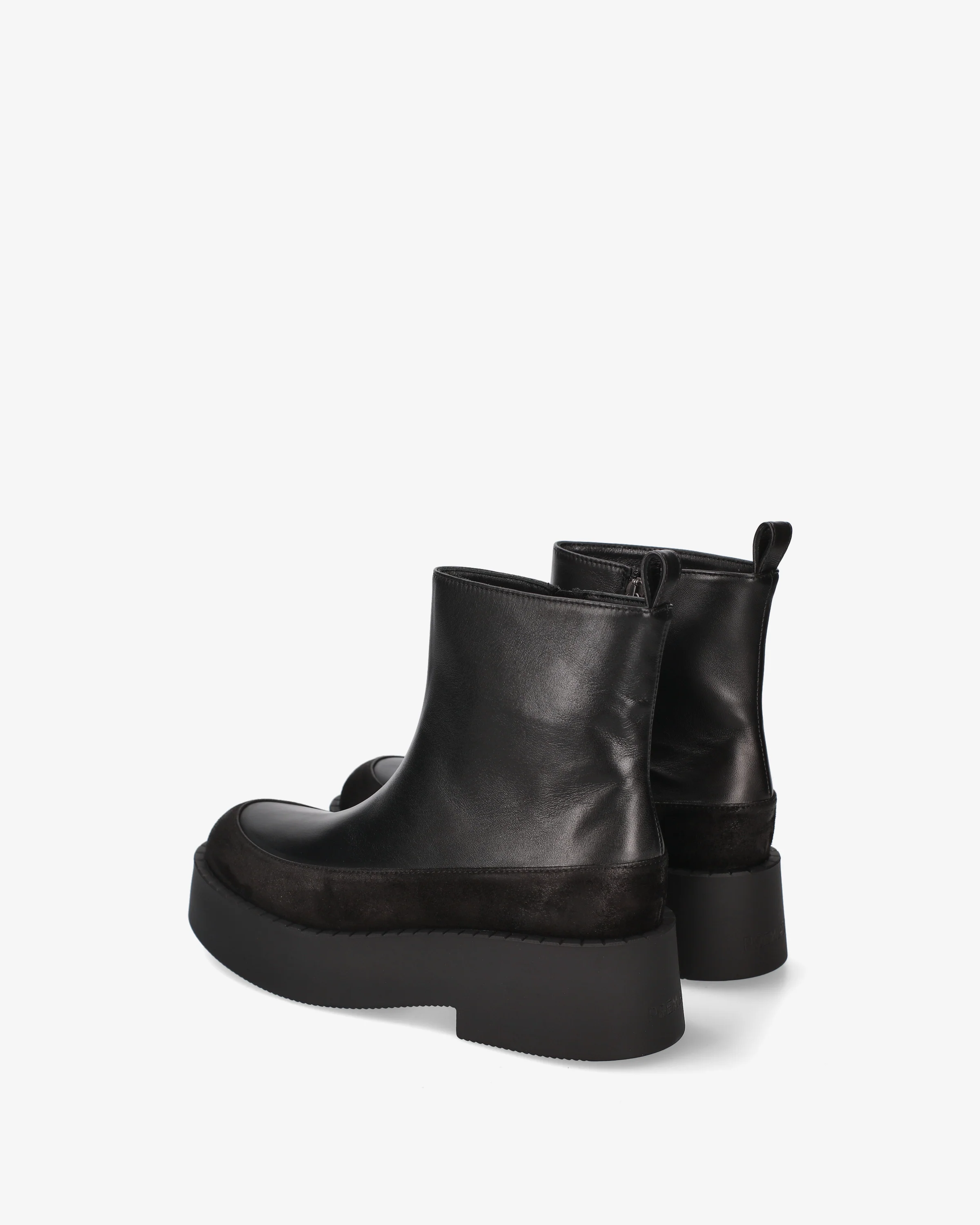 Leather and suede platform ankle boots - Image 5
