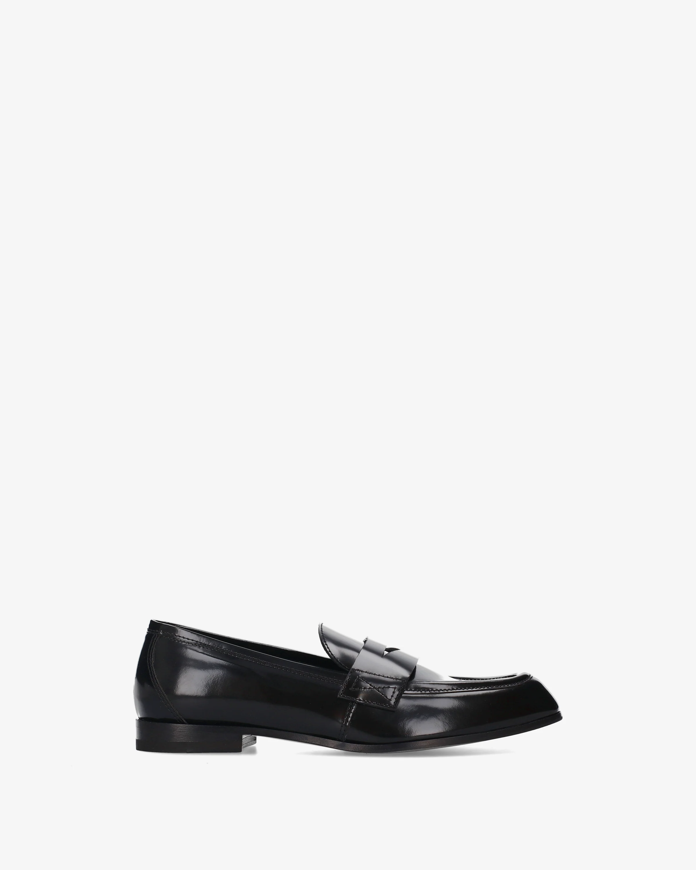 Brushed leather loafer