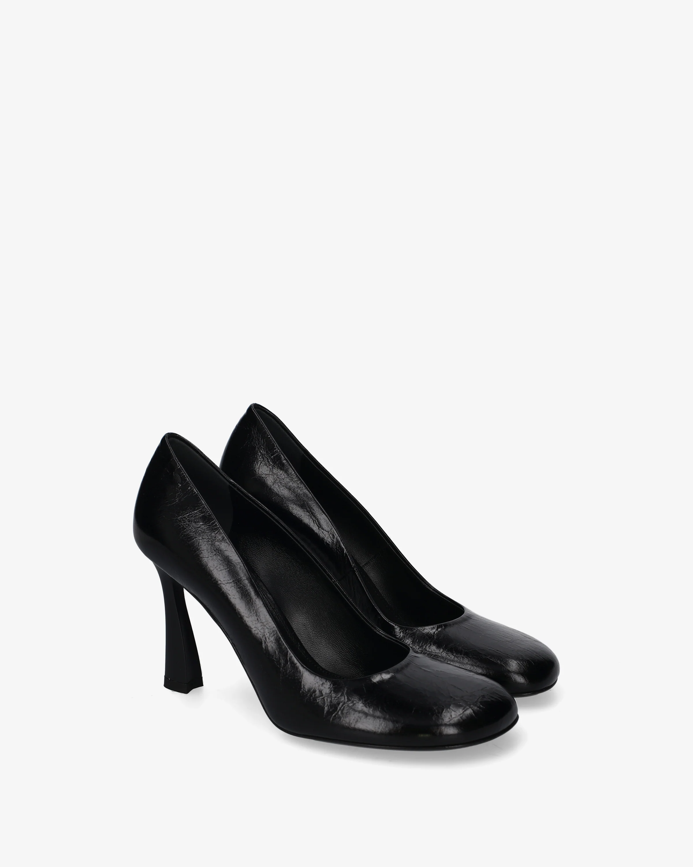 Leather pumps with a sculptural heel - Image 2