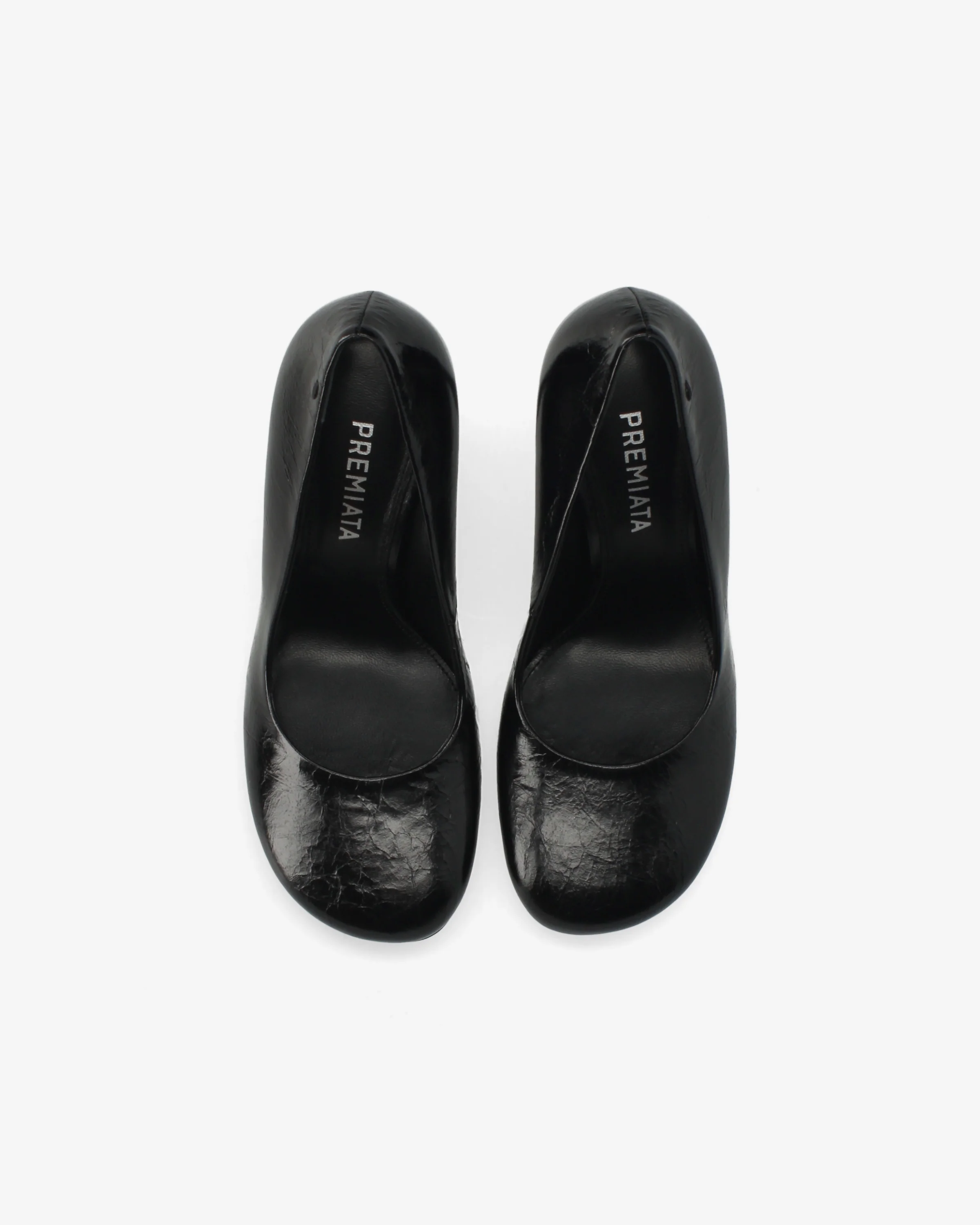 Leather pumps with a sculptural heel - Image 6