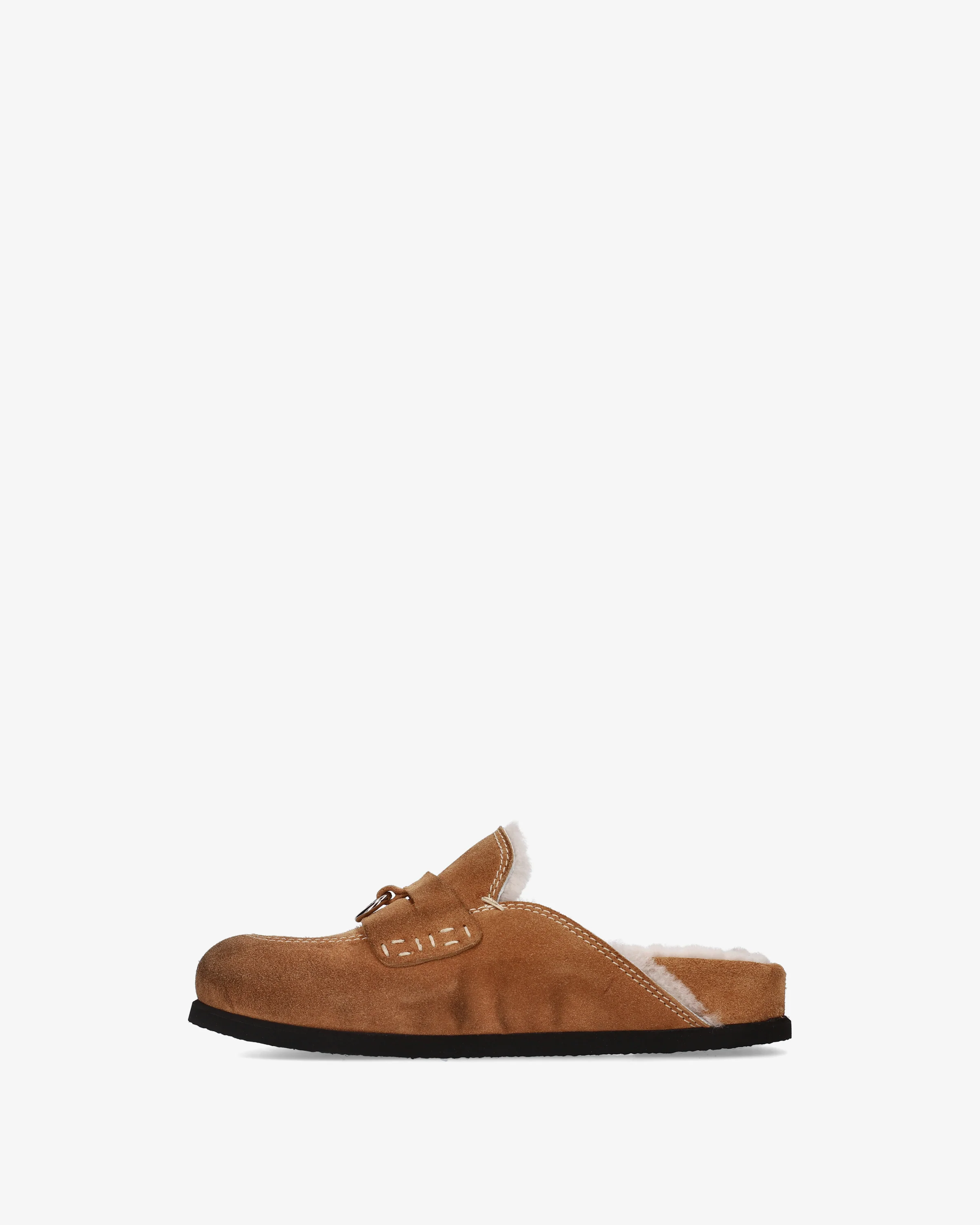 Split-leather mules with sheepskin lining - Image 3