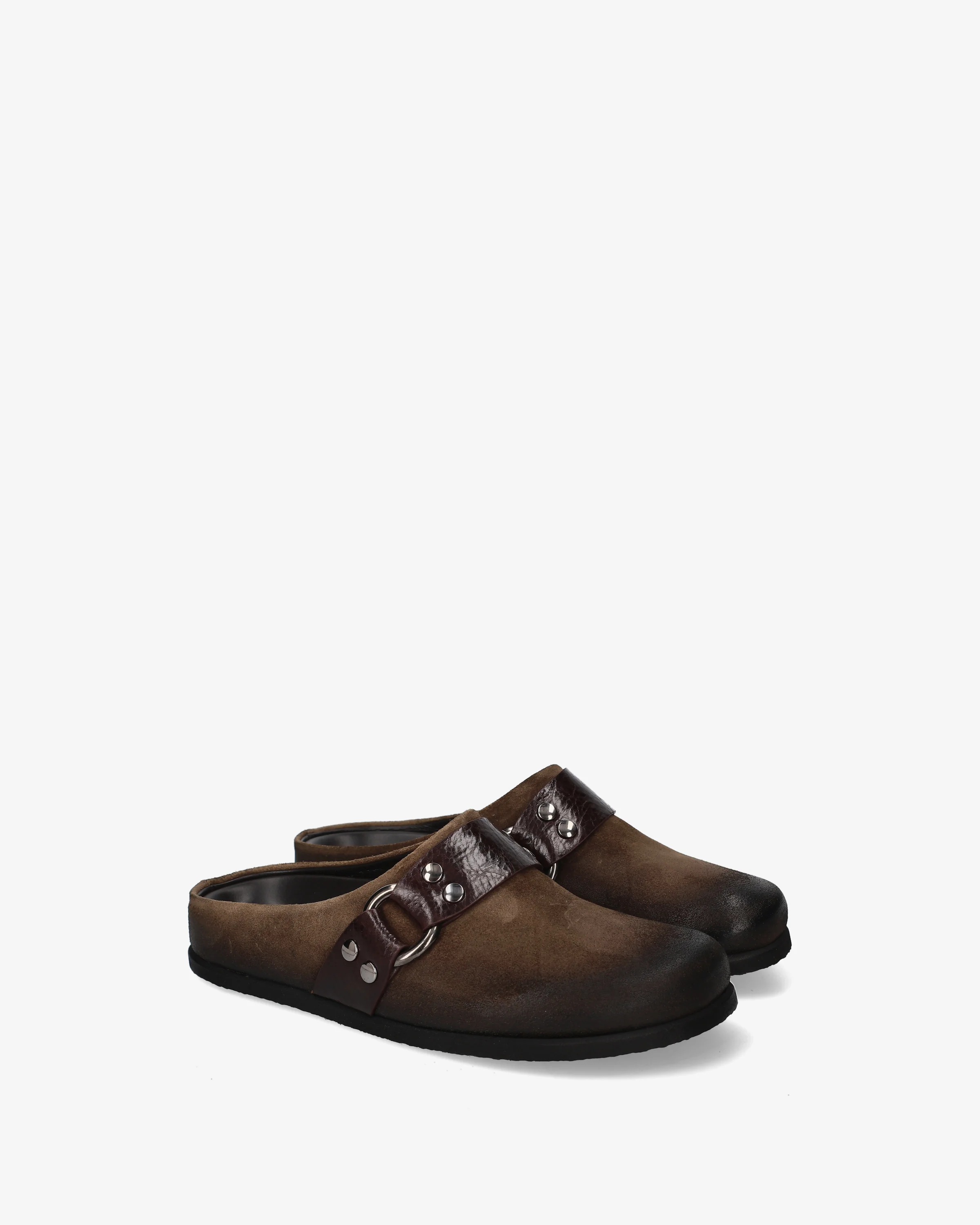 Brushed leather mules - Image 2