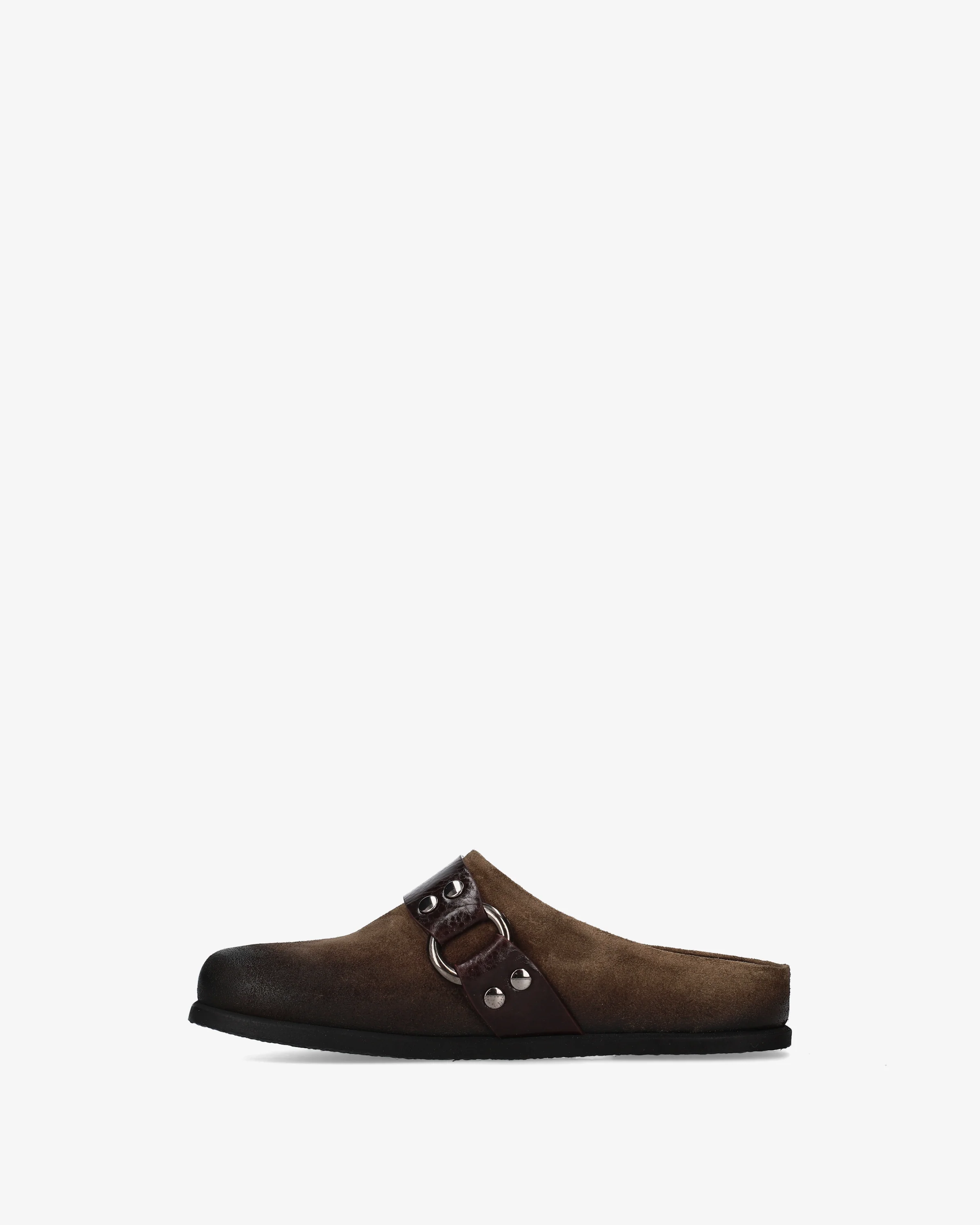 Brushed leather mules - Image 3