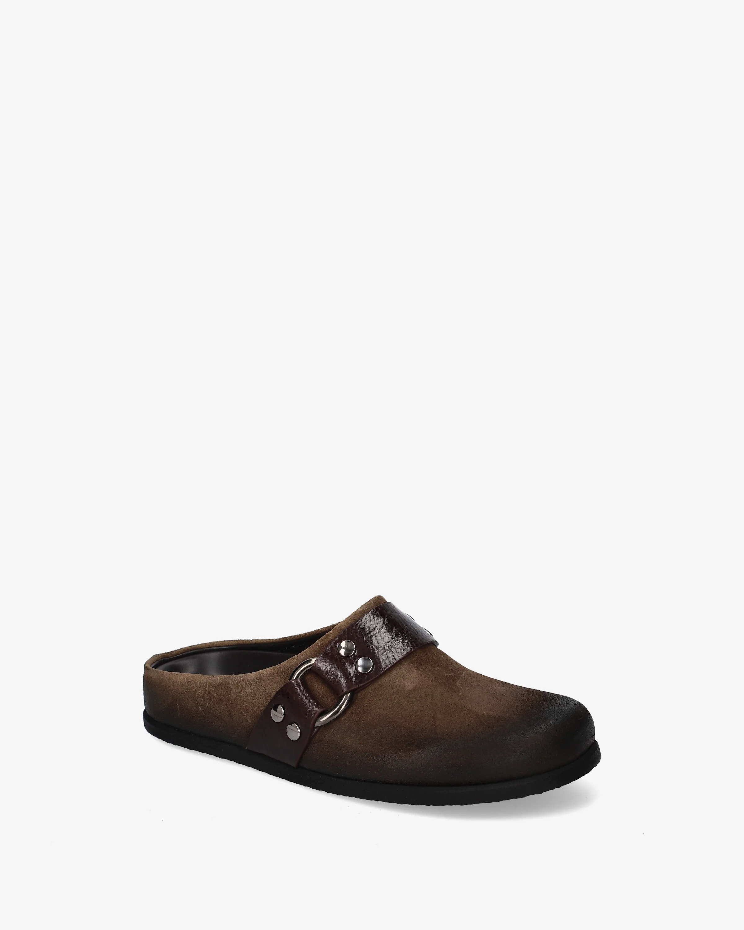 Brushed leather mules - Image 4