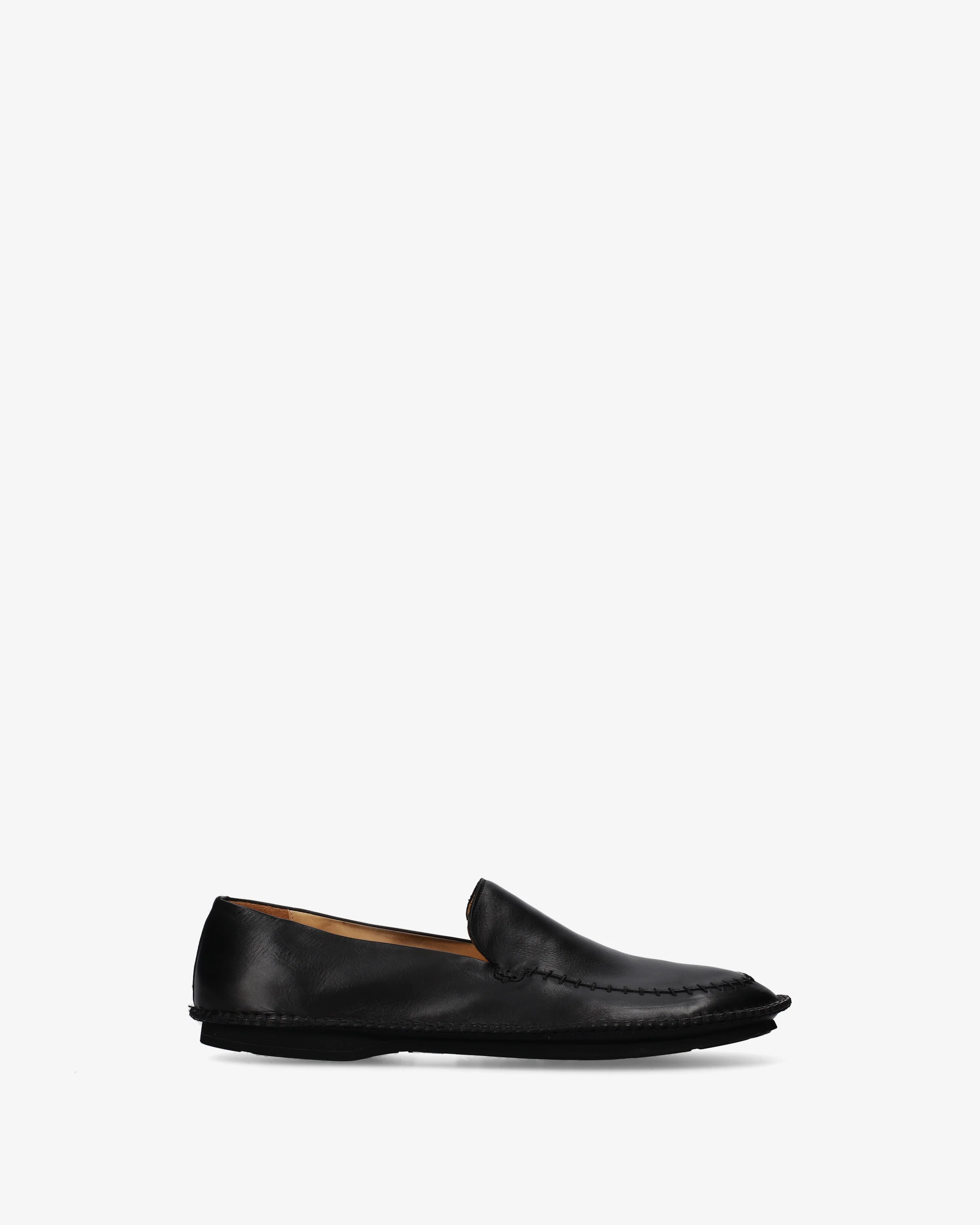 Structured leather loafers
