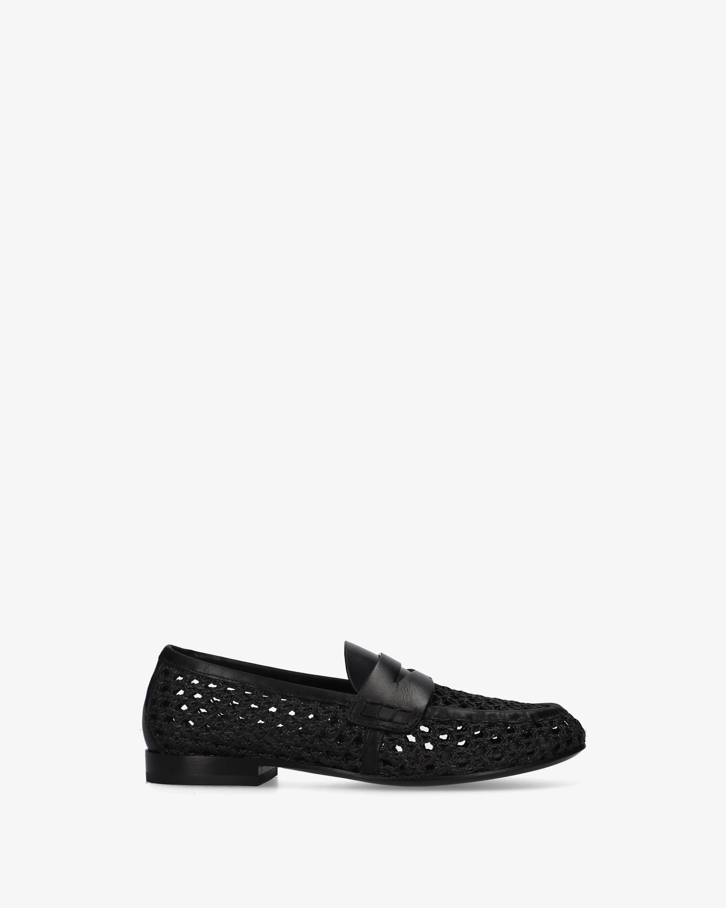 Raffia loafers