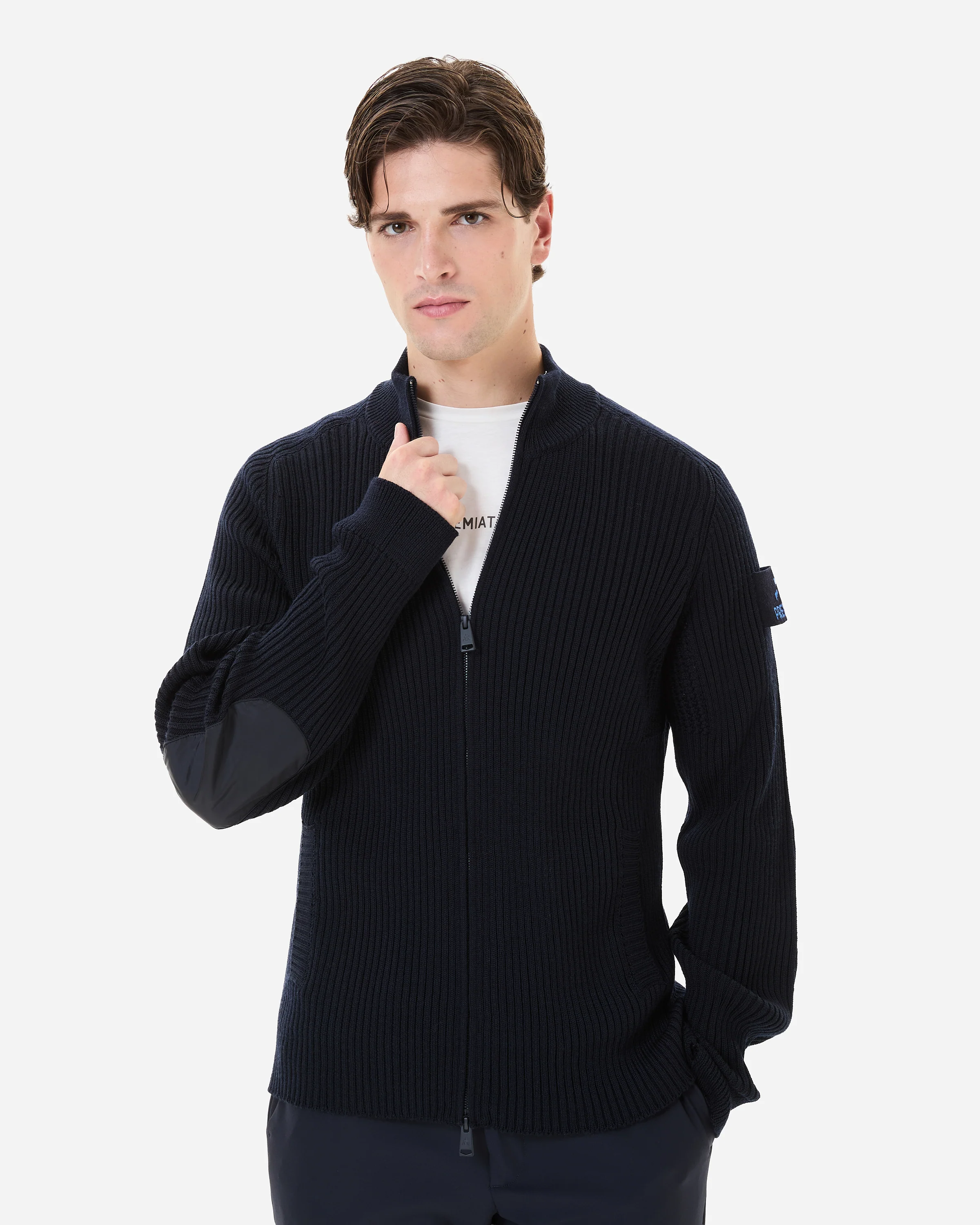Wool cardigan with zipper - Image 2