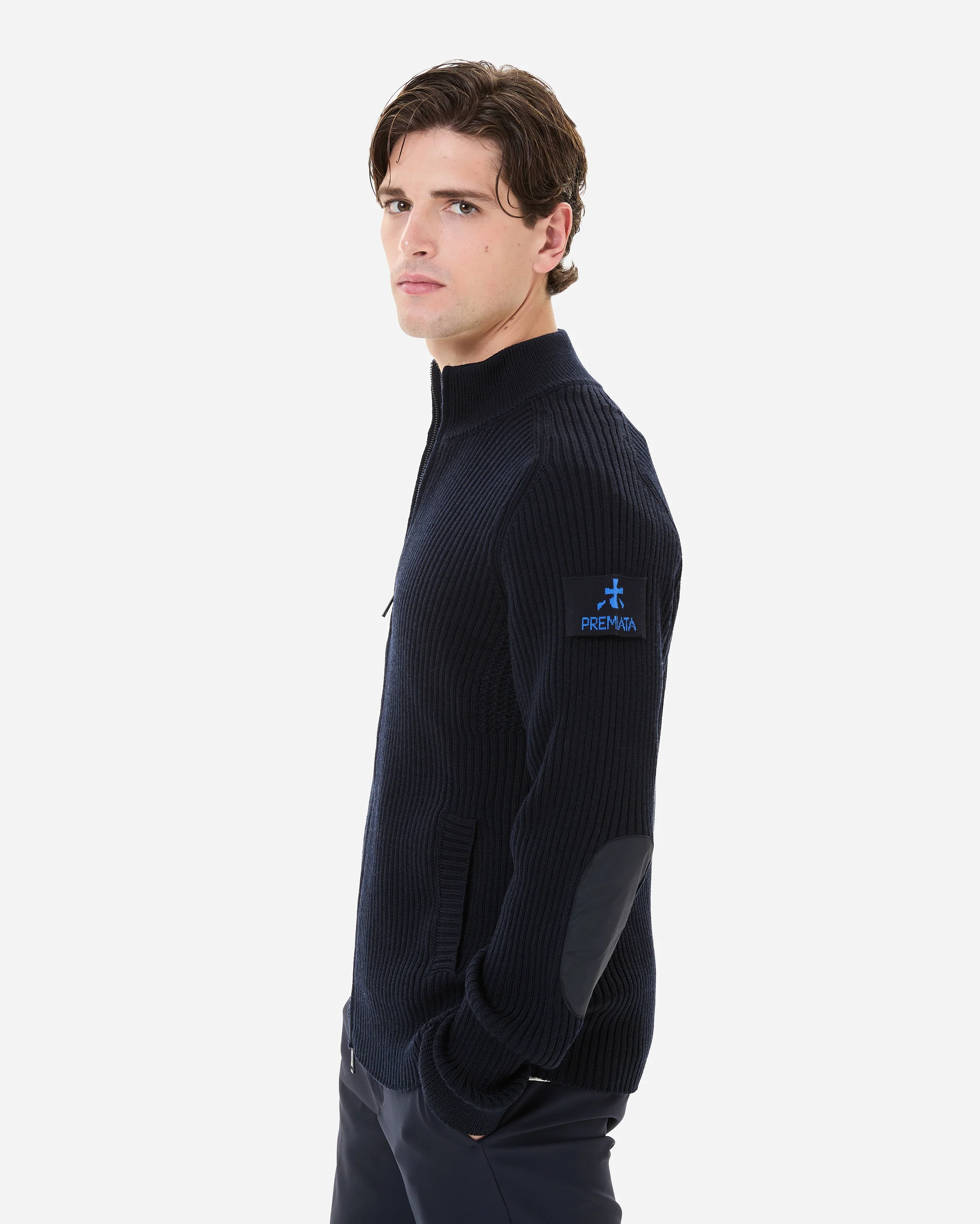 Wool cardigan with zipper - Image 5