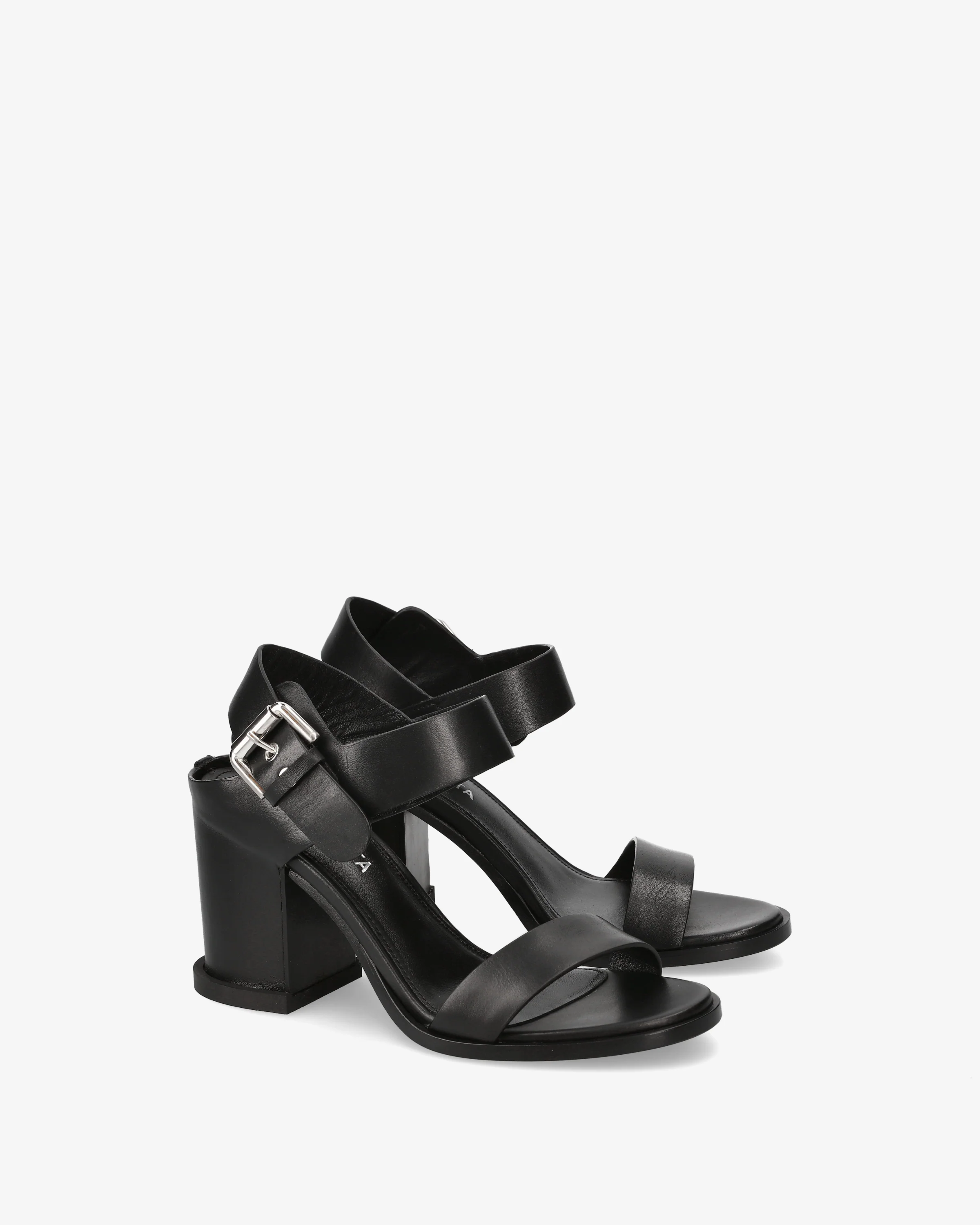 Calfskin sandals with square heel - Image 2