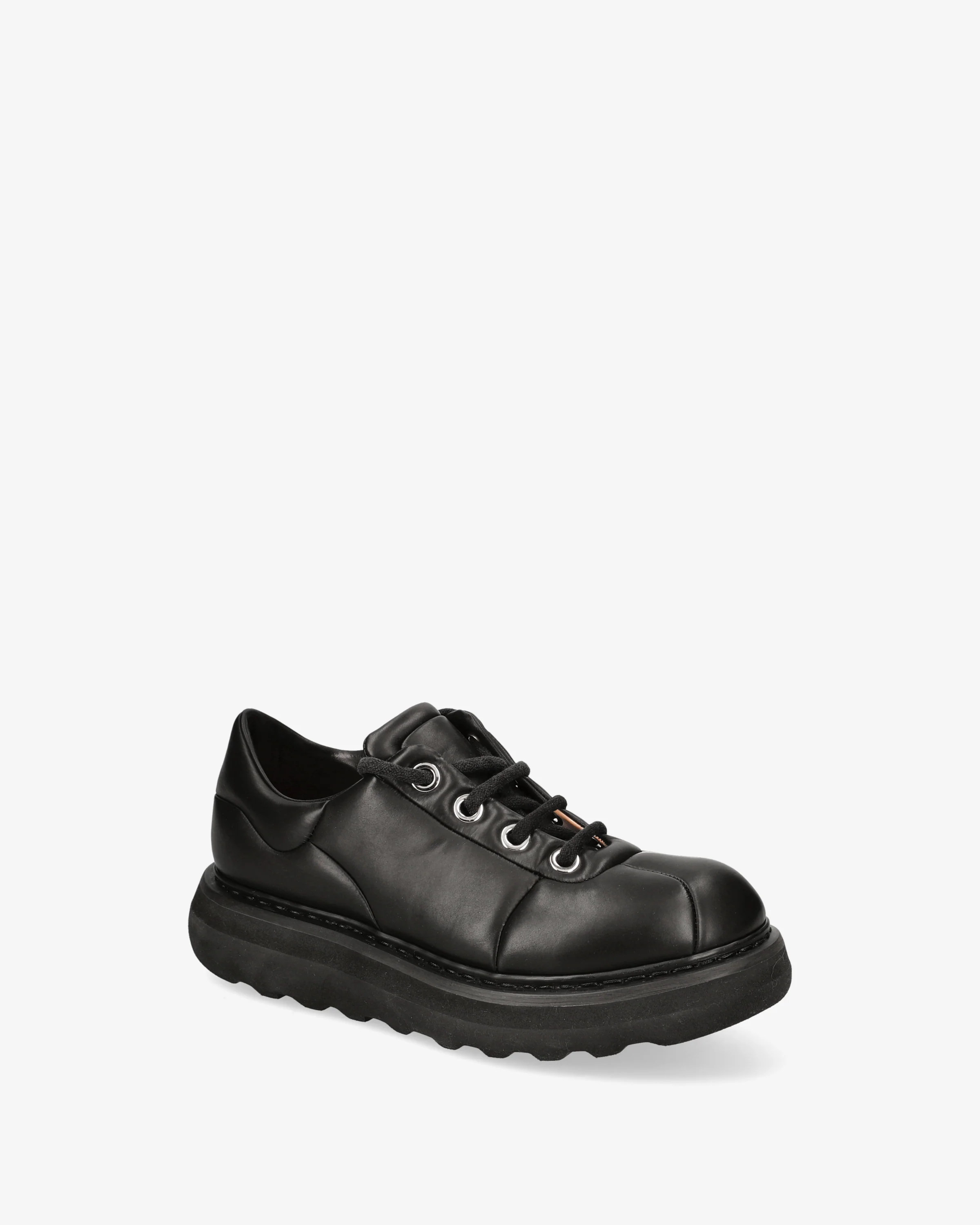 Black Leather Laced Shoes - Image 4