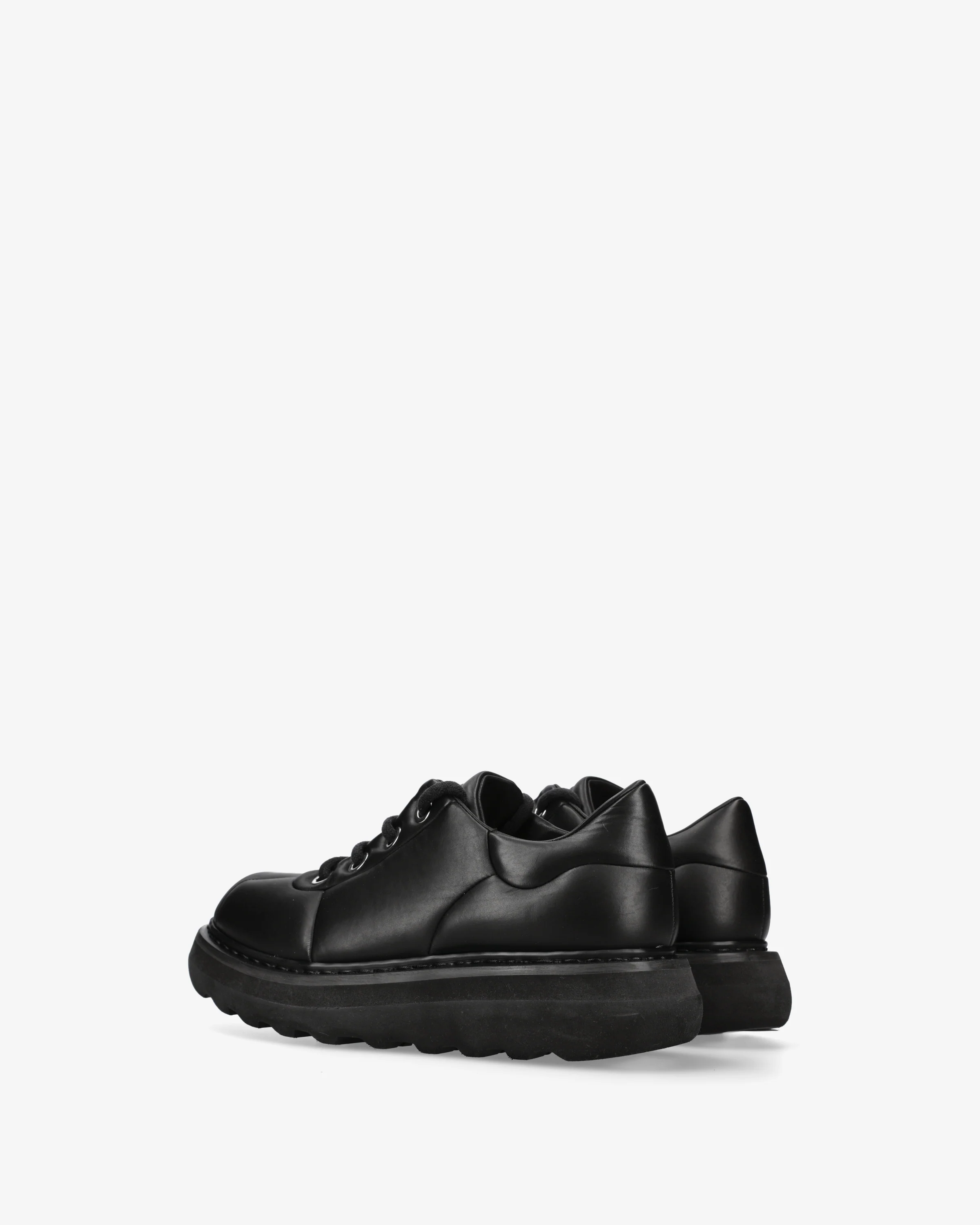 Black Leather Laced Shoes - Image 5