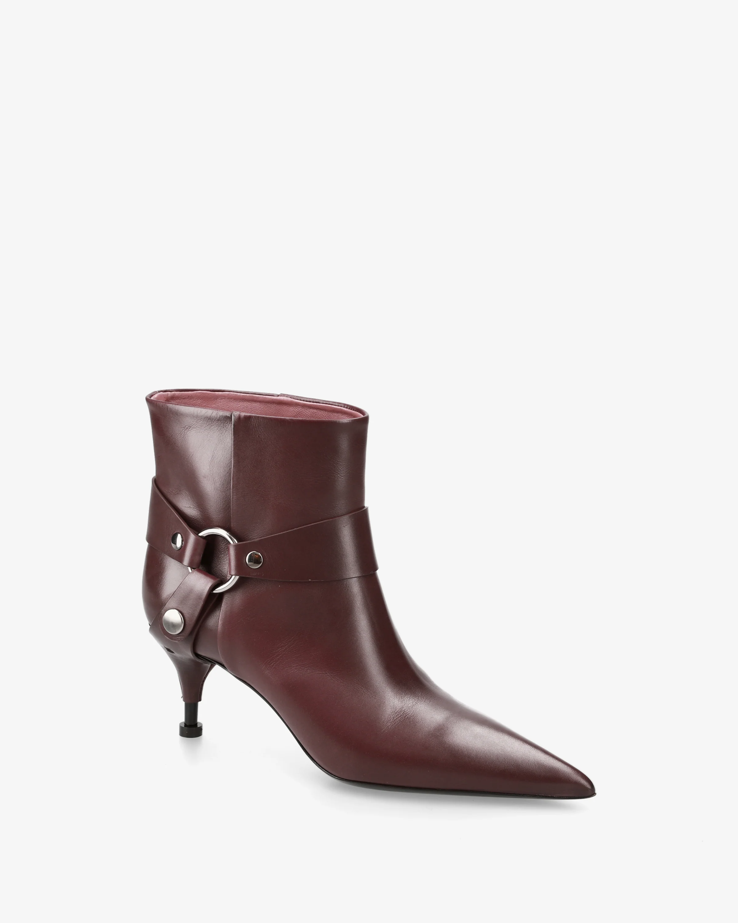 Bordeaux Leather Ankle Boots - Image 4