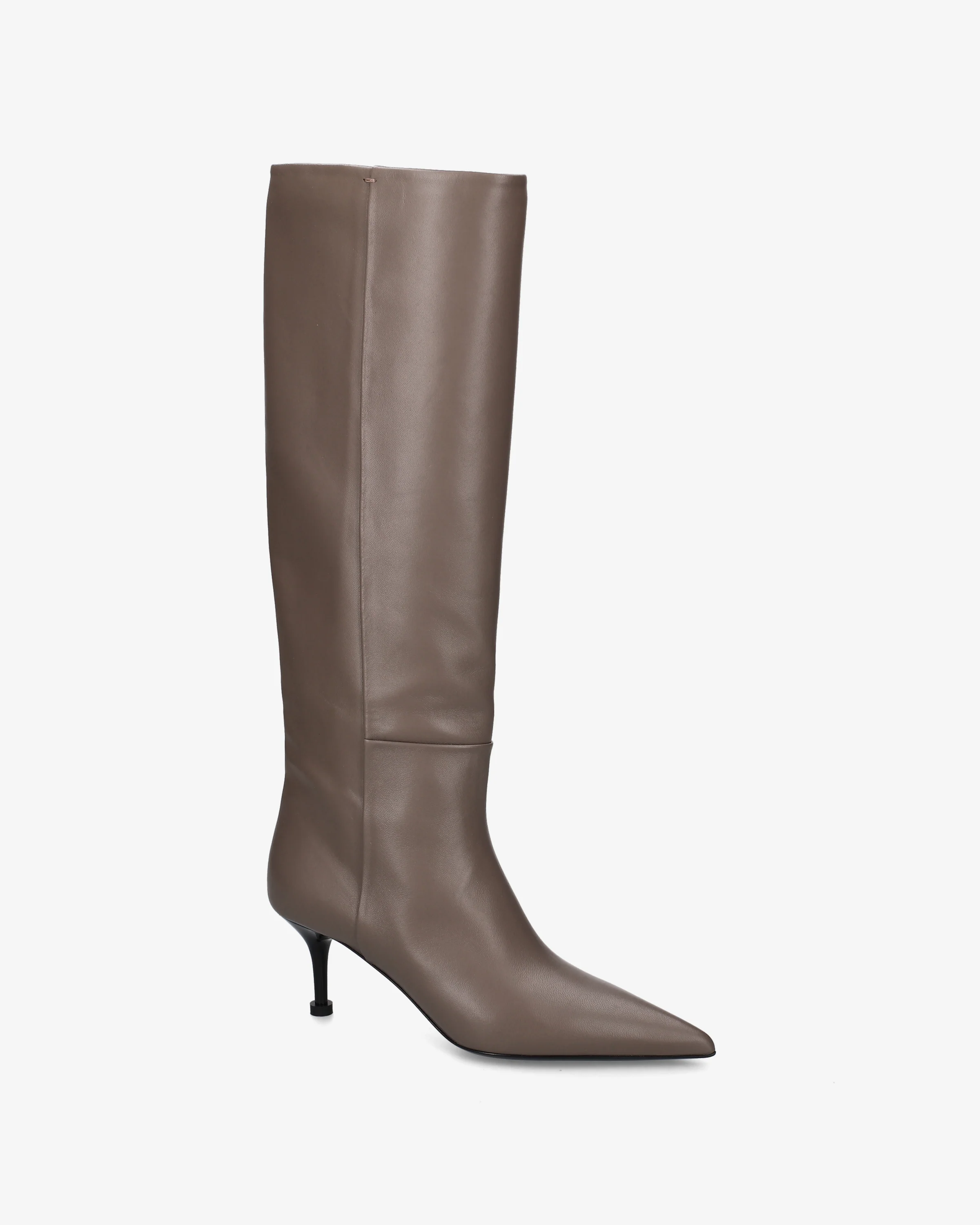 Taupe Leather Boots - Image 4