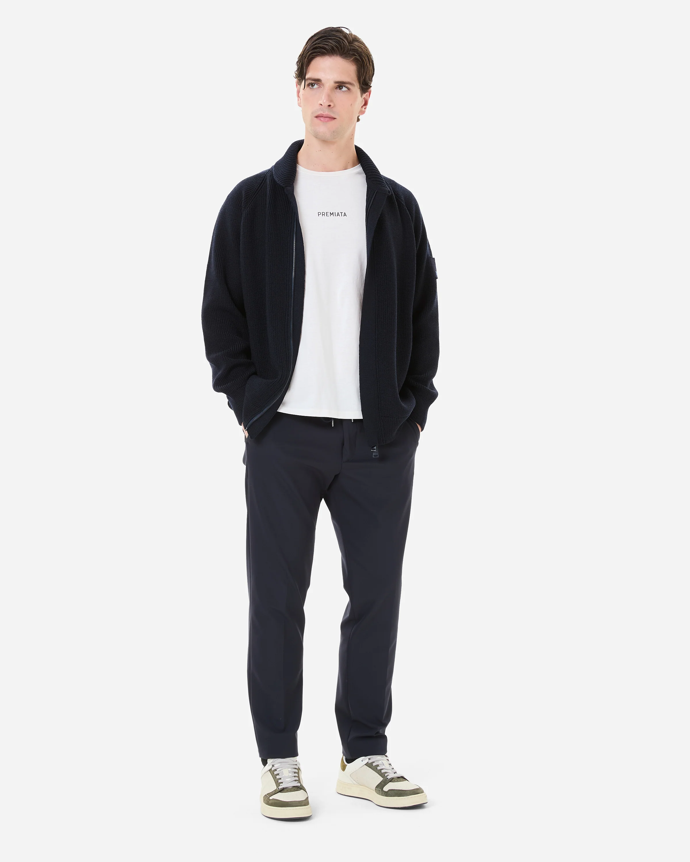 Wool and Teflon Jacket with Zip - Image 7